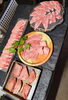 厚切りたん　黒毛和牛たん　イチボ　かぶり「焼肉きらく【舞鶴市】焼肉宴会」