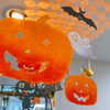 シャンプーブースのかぼちゃ「ハロウィンに向けて模様替え♪」