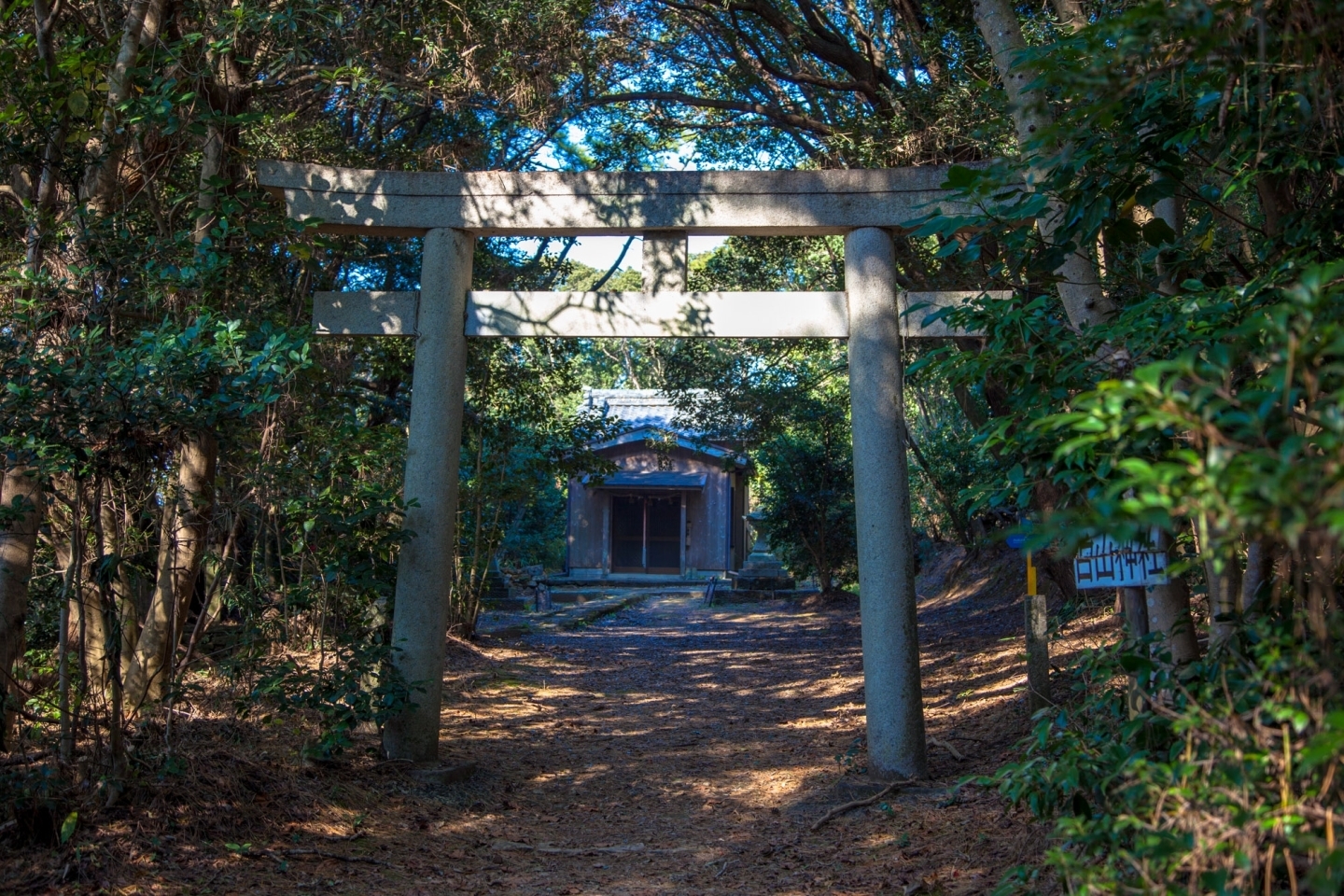 山の中にある白山社