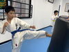 ミット打ちで技の確認👊「5/30(木)の稽古風景≪ 明石/空手/スポーツ/運動/幼児/小学生/お稽古/習い事≫　」