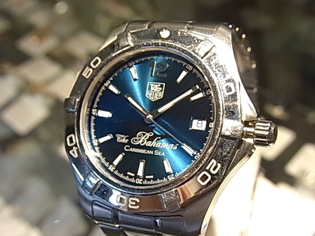 「タグホイヤー ニューアクアレーサー ダイビング バハマ カリビアン WAF211R 2008年モデル 800本限定品 メンズ腕時計 高価買取」