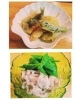 今日のオススメ いわし梅肉揚げとミックスフライ モロッコインゲンと豚肉くずたたき
