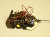 センサーに反応しながら走行し、<br>LEDが点滅するロボットカー