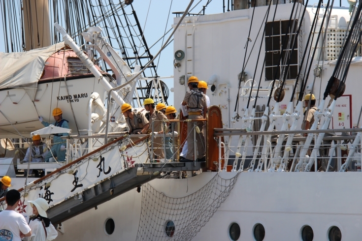 「海フェスタ東三河　練習帆船「海王丸セイルドリル」一般公開情報（12:45現在）」