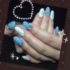 「【水面ネイル/パーフェクトフィルイン仕上げ】ロングでも自爪です♪」