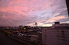 「台風一過の夕焼け。今日も暑かったですね。」