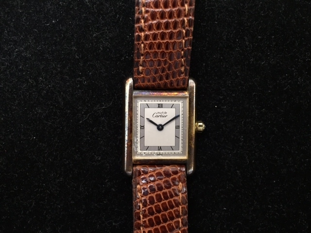 「電池切れ　ブランド時計　カルティエ(Cartier) ヴェルメイユ 3 66001 クオーツ　お買取りさせて頂きました。　止まったクオーツブランド時計の「買取」は安心の全国220店舗「チケット大黒屋」金町北口店へ」
