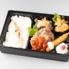 ハンバーグとエビフライ弁当　お子様にも人気　よりみち特製 手作りハンバーグのお弁当