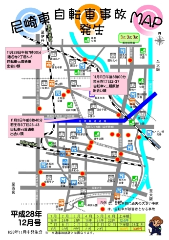 「自転車事故発生MAP」