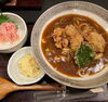 鶏天カレーうどん「美味しおまっせ　4月21日.28日はひらかたポイント100ポイントプレゼントします。」