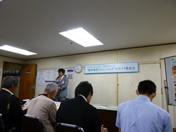 東武百貨店　船橋店のとある一室で行われたマスコミ発表会。