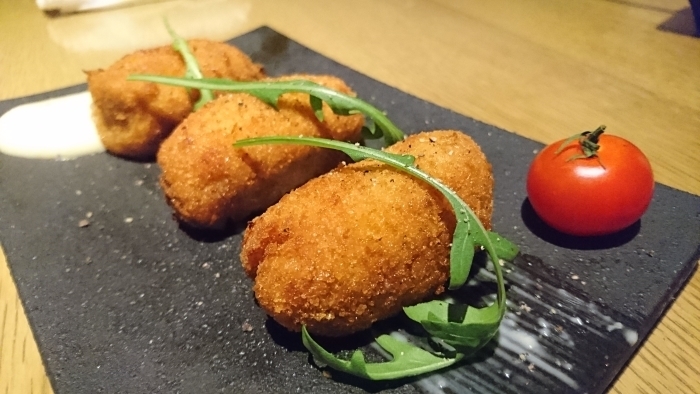 「門前仲町れんず　生ハムコロッケ＆エビのカダイフ揚げ♬ 　」