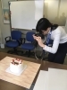 「ケーキの写真撮影中」