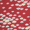 新商品：正絹　臙脂色地の花と紅葉の織文様綸子に小松尽くし小紋反物はぎれ　商品番号： 7113-小松「２０２６年０４月０４日【楽天お買い物マラソンに参加を致します。】【新商品】」