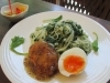 「かぶの葉を使った、パスタ風うどん」