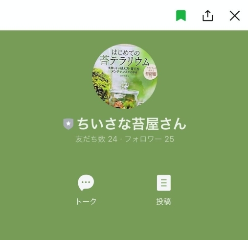 「加古川市の「苔テラリウム」「苔販売」なら、ちいさな苔やさん！土曜日以外の営業もスタートします♫」