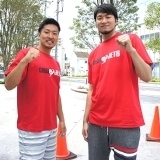 田中健介選手と小野龍猛選手がゴミ拾いイベントに登場