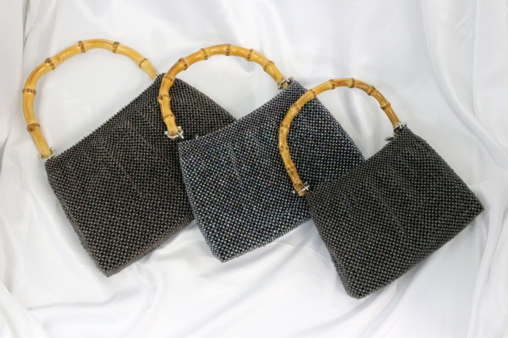 「淡水パールの編み込みバッグ」