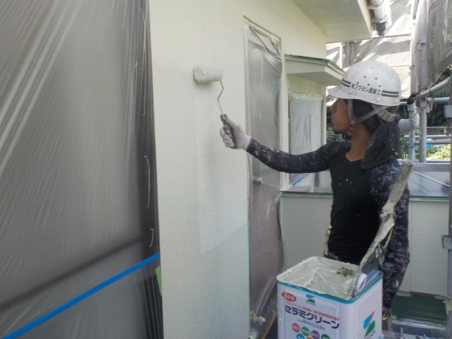 「地元、中福良町で薩摩川内市の補助金を利用して、住宅屋根瓦と外壁の塗装工事をさせて頂きました。　（有）フクヨシ塗装工業」