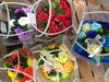 「かわいらしいシャボンフラワーの花束が入荷しました。」