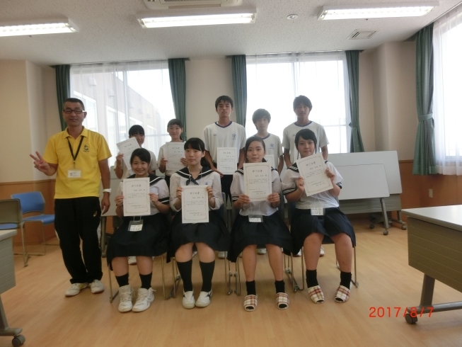 「中学生、高校生あそうの郷認知症サポーター養成講座しました！」