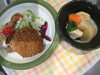 「本日のAランチ しょうが焼きとメンチカツ480円」