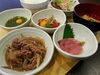 「今日は、豪華ですよ 牛しぐれ煮&ぶり刺し♪」