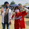 平川石材店、平川さん「年に一度のカープ女子満開♩.◦(pq*´꒳`*)♥♥*。斐川町　仏壇」