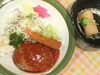 「Aランチ トマトソースのハンバーグ480円(^.^)」