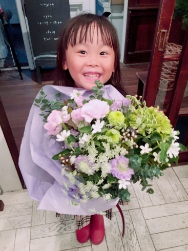 「【わあ、5歳おめでとう♡  周南市 花屋 ブーケ フラワーアレンジメント教室 CHACHADO】」