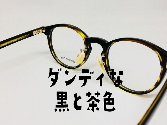 「​ 個性的な黒と茶色のメガネ」