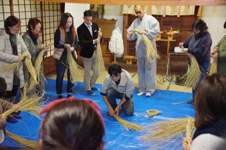 「しめ縄プロジェクトin窪八幡宮」