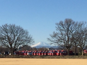 消防車と富士山。<br>なんて似合うんでしょう！