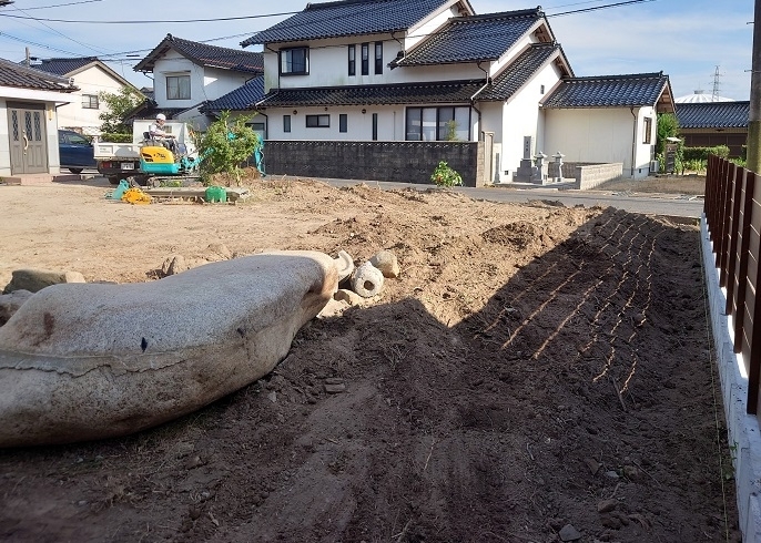 撤去完了！！「木の根っこ撤去作業　出雲市」