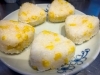 とうもろこしのおむすび「【新登場】あんホイップサンド　&　弘法茶もちケーキ（いのとん焼き印入り）　&　とうもろこしのおむすび」