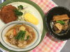 「本日のAランチ480円は 肉じゃがとサラダカツです。」