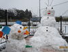 「今年三度目の雪が降りました！」
