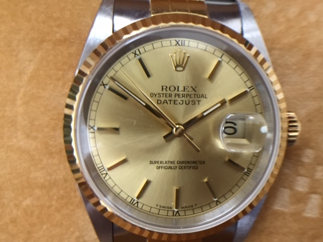 「「ロレックス」(ROLEX)  デイトジャスト　16233 腕時計　お買取りさせて頂きました。 　ブランド時計、貴金属、ダイヤ、色石の「生前整理」「遺産相続」　買取りと査定は「チケット大黒屋」金町北口店」