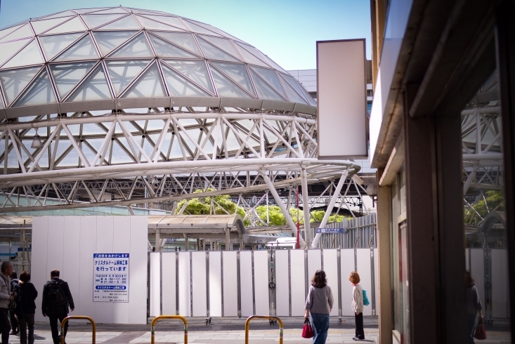 「千葉駅クリスタルドーム解体工事開始」