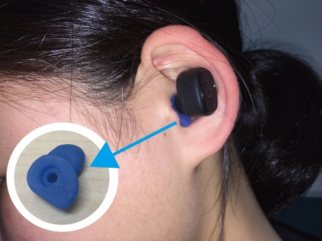「【ブログ更新】bluetoothイヤホンにカスタムイヤピースを取り付けてみた　（補聴器専門店発）」