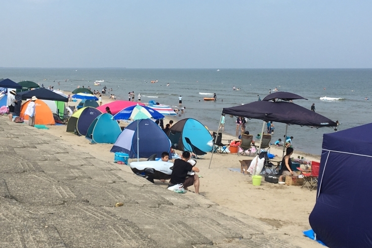 今日は 海の日 藤塚浜海水浴場も朝から賑わっています まいぷれ新発田編集部のニュース まいぷれ 新発田 胎内 聖籠