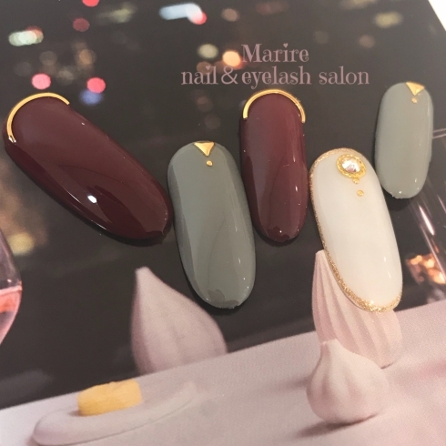 秋ネイルはくすみカラーが人気 Marire Nail Eyelash Salon マリール のニュース まいぷれ 松江