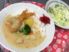 「本日のAランチは ホワイトカレー とり肉」