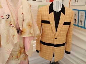 タイの世界大会に出展された紳士用ジャケット。生地は竹の繊維から作られています。