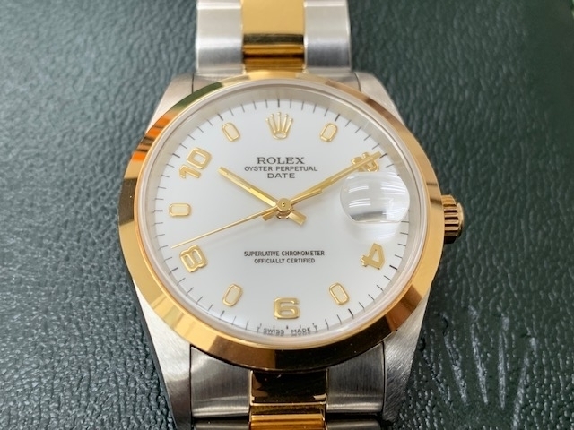 「「ロレックス」(ROLEX)  オイスターパーペチュアル　デイト　15203　メンズ腕時計　お買取りさせて頂きました。 　ブランド時計、貴金属、ダイヤ、色石の　買取りと査定は「チケット大黒屋」金町北口店」