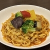 彩り野菜のボロネーゼの生パスタ