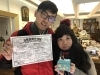 「制作体験用の中国語版説明書と一緒に撮影です☆」