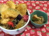 「本日のAランチは とり天丼です。」