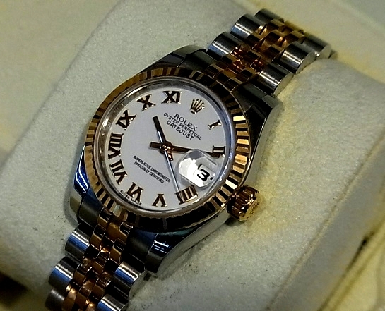 「ロレックス 179171 デイトジャスト SS×PG ローマン レディース腕時計 高価買取」