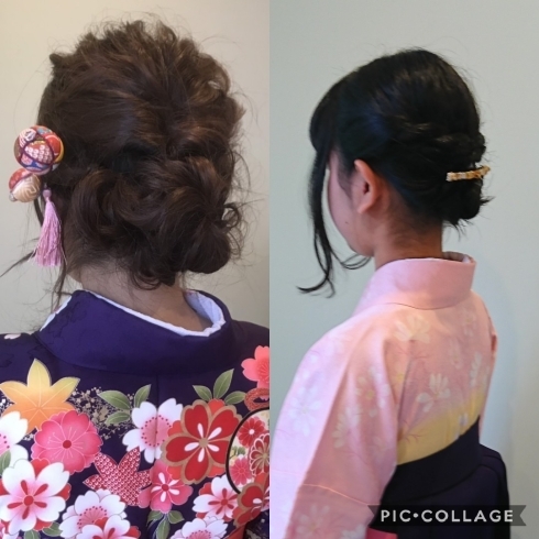 「卒業式袴着付けヘアセット」